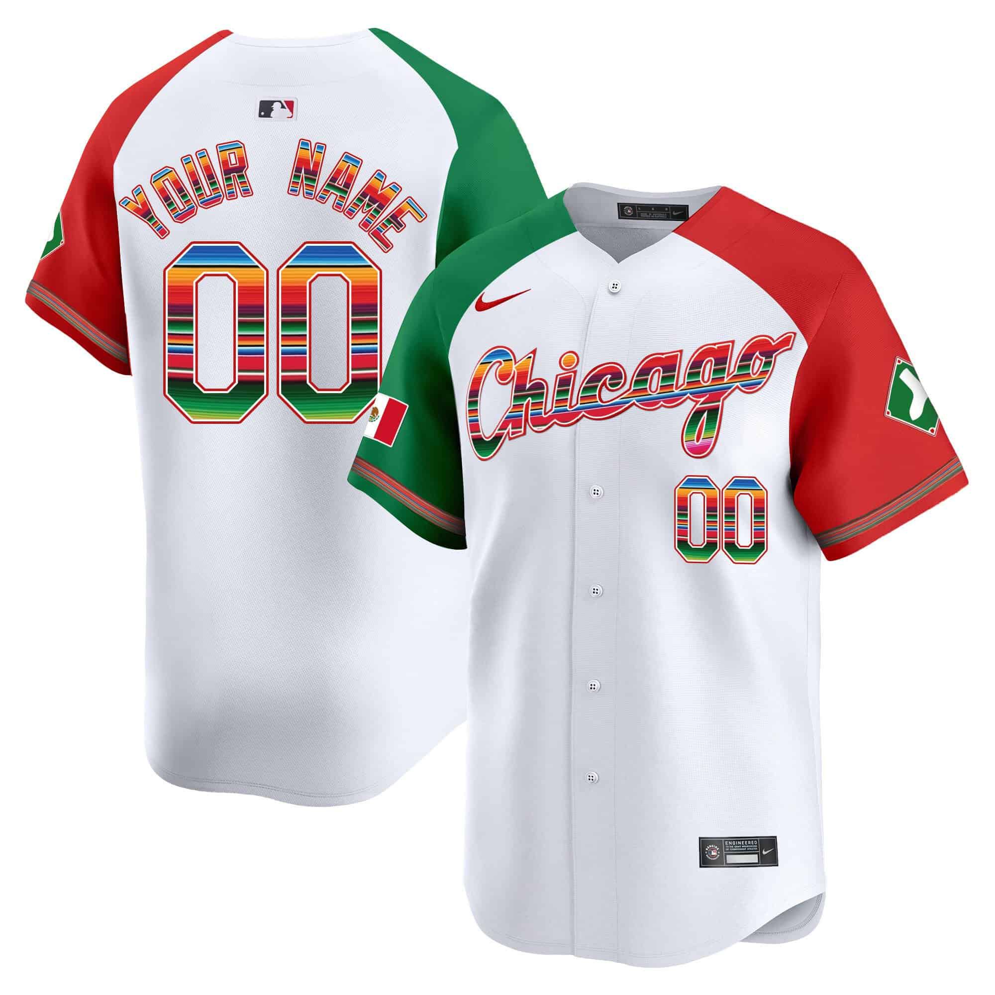 Men Chicago White Sox White Nike 2024 Mexico Vapor Premier Limited Custom MLB Jersey style 3